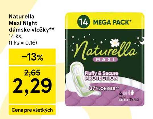 Naturella Maxi Night dámske vložky 14 ks