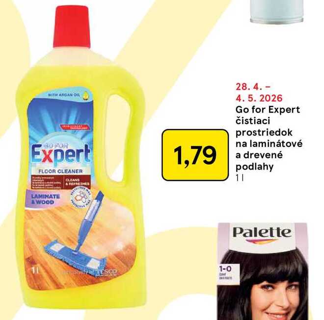 Go for Expert čistiaci prostriedok na laminátové a drevené podlahy 1l
