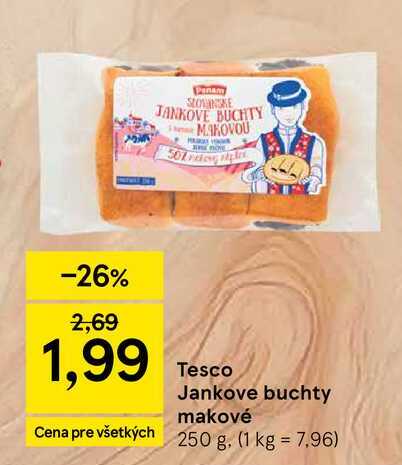Tesco Jankove buchty makové 250 g