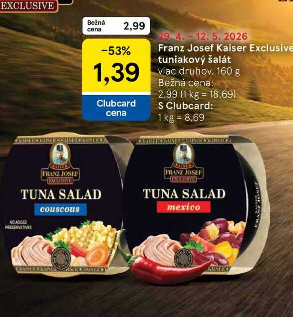 Franz Josef Kaiser Exclusive tuniakový šalát viac druhov 160 g