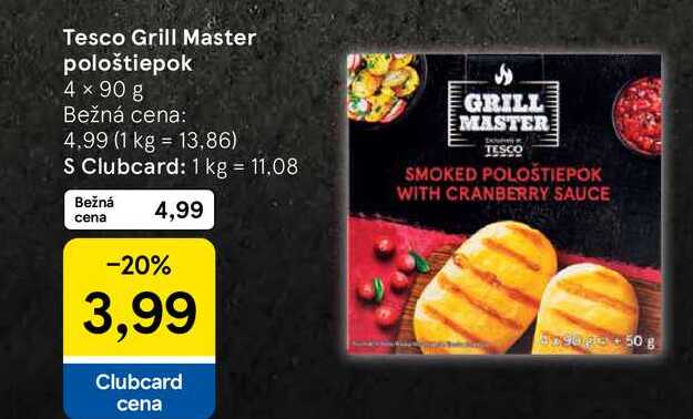 Tesco Grill Master pološtiepok 4 × 90 g 