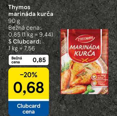 Thymos marináda kurča 90 g 