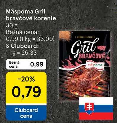 Mäspoma Gril bravčové korenie 30 g
