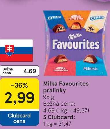 Milka Favourites pralinky 95 g 