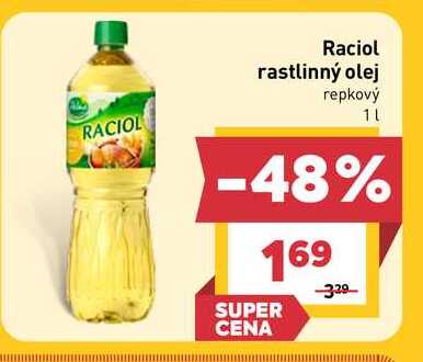 Raciol rastlinný olej repkový 1L 