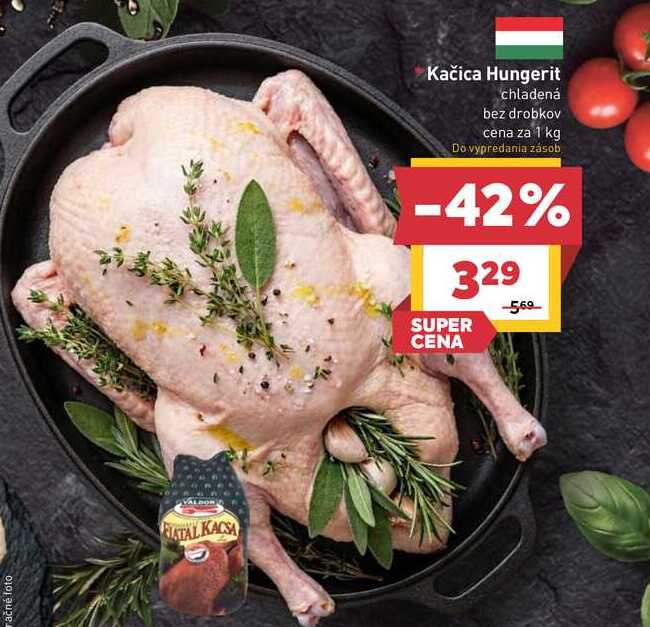 Kačica Hungerit chladená bez drobkov cena za 1 kg