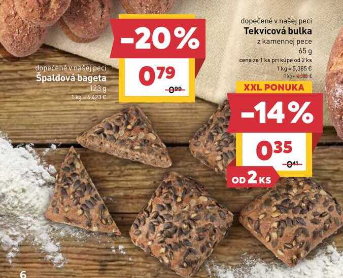 Tekvicová bulka z kamennej pece 65 g 