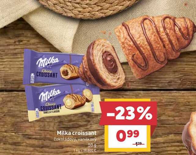 Milka croissant čokoládový, vanilkový 50g 