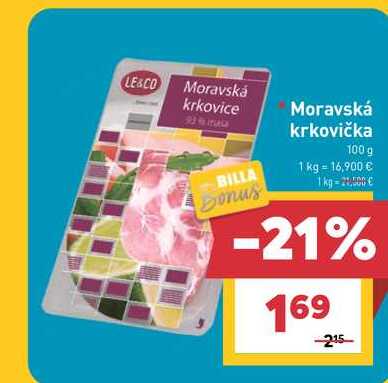 LE&CO Moravská krkovička 100 g 
