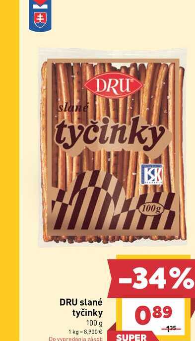 DRU slané tyčinky 100 g 