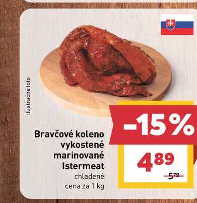 Bravčové koleno vykostené marinované Istermeat chladené cena za 1 kg 