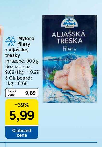 Mylord filety z aljašskej tresky mrazené, 900 g 