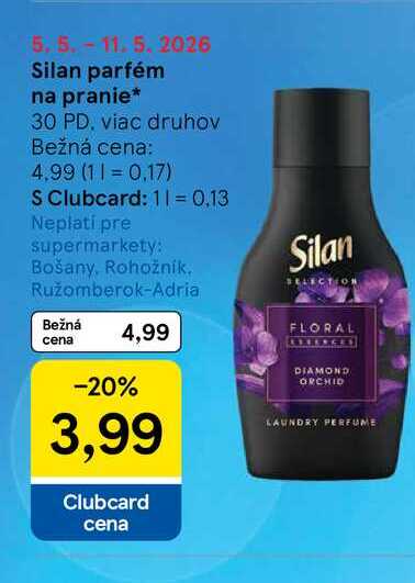 Silan parfém na pranie 30 PD, viac druhov 