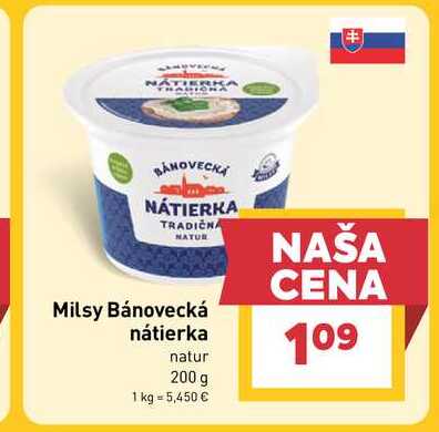 Milsy Bánovecká nátierka natur 200 g 