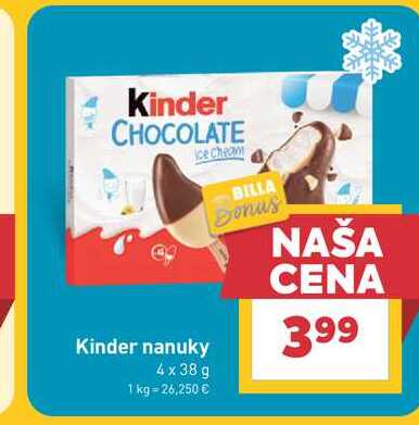 Kinder nanuky 4 x 38 g 