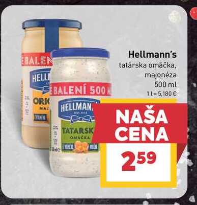 Hellmann's Tatárska omáčka 500 ml