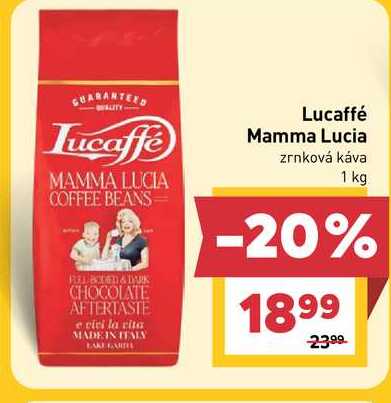 Lucaffé Mamma Lucia zrnková káva 1 kg  v akcii