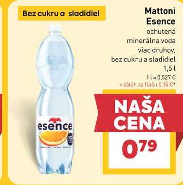 Mattoni Esence ochutená minerálna voda 1,5 l