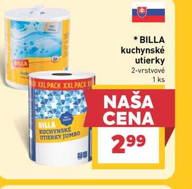BILLA kuchynské utierky 2-vrstvové 1 ks 