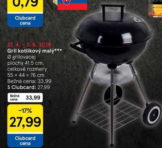 Gril kotlíkový malý Ø grilovacej plochy 41,5 cm