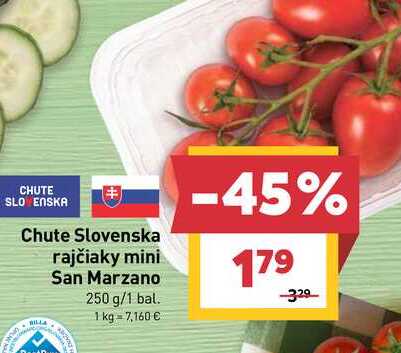 Chute Slovenska rajčiaky mini San Marzano 250 g/1 bal.