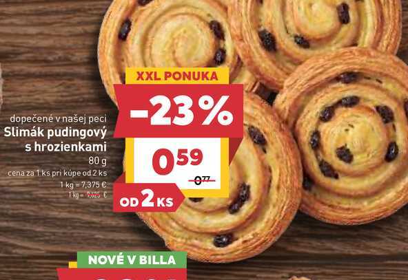 Slimák pudingový s hrozienkami 80 g