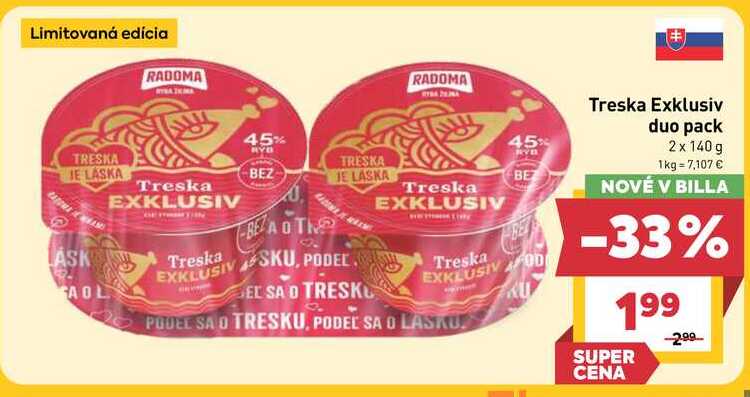 Treska Exklusiv duo pack 2x 140 g