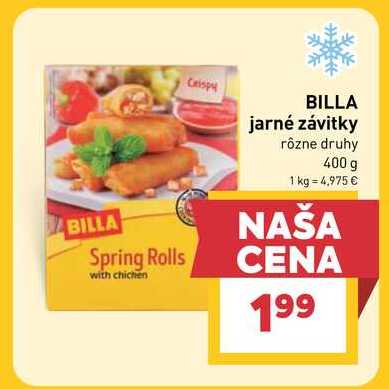 BILLA jarné závitky rôzne druhy 400 g