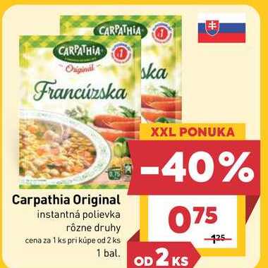 Carpathia Original instantná polievka rôzne druhy cena za 1 ks