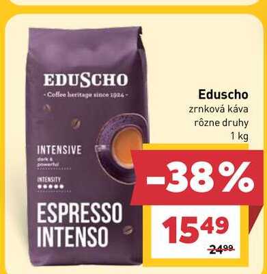 Eduscho zrnková káva rôzne druhy 1 kg v akcii