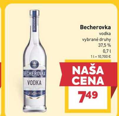 Becherovka vodka vybrané druhy 37,5% 0,7l