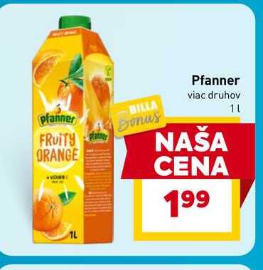 Pfanner 1L viac druhov