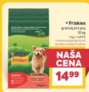 Friskies granuly pre psy 10 kg 