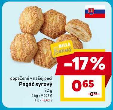 Pagáč syrový 72 g