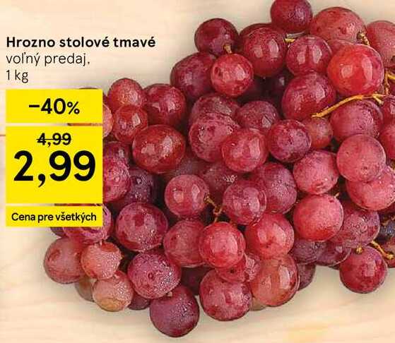 Hrozno stolové tmavé voľný predaj 1 kg