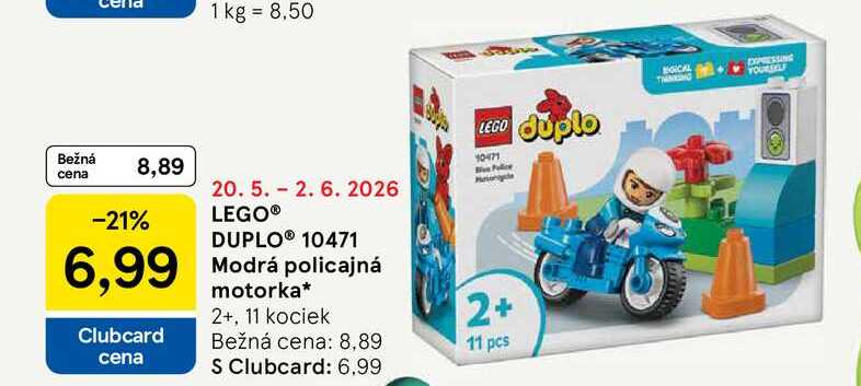 LEGO® DUPLO® 10471 Modrá policejná motorka