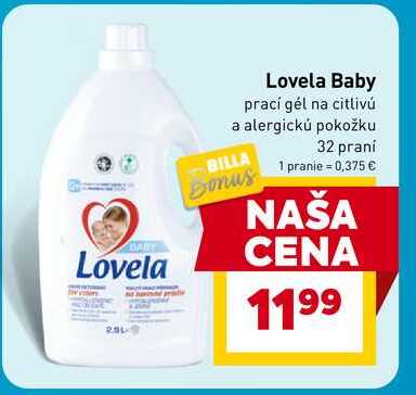 Lovela Baby prací gél na citlivú a alergickú pokožku 32 praní