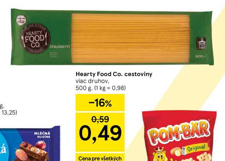 Hearty Food Co. cestoviny viac druhov, 500 g
