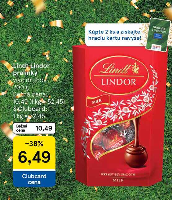 Lindt Lindor pralinky viac druhov 200 g