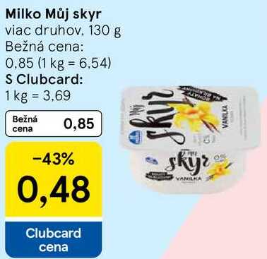 Milko Můj skyr viac druhov, 130 g