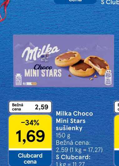 Milka Choco Mini Stars sušienky 150g