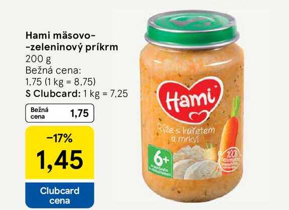 Hami mäsovo-zeleninový príkrm 200 g 