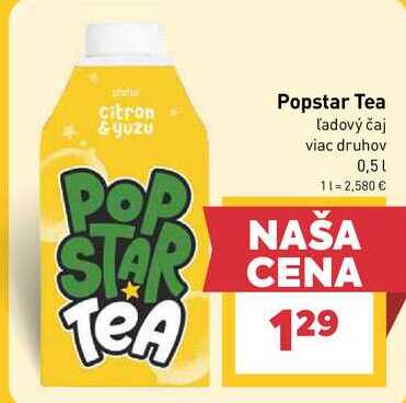 Popstar Tea Ľadový čaj viac druhov 0,5l