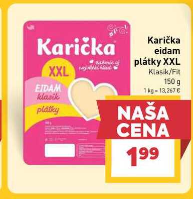 Karička eidam plátky XXL Klasik/Fit 150 g