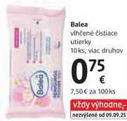 Balea vlhčené čistiace utierky, 10 ks