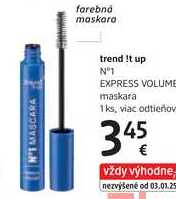 trend IT UP N°1 EXPRESS VOLUME maskara, 1 ks