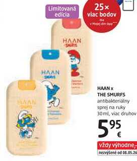 HAAN x THE SMURFS antibakteriálny sprej na ruky, 30 ml