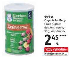 Gerber Organic for Baby Grain & grow detské chrumky, 35 g
