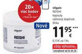 vilgain REISHI kapsuly, 90 ks