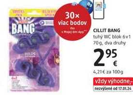 CILLIT BANG tuhy WC blok 6v1, 70 g